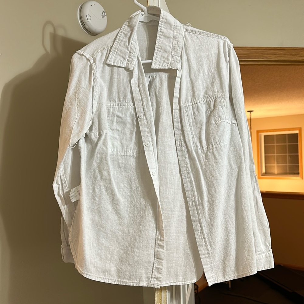 white button down
